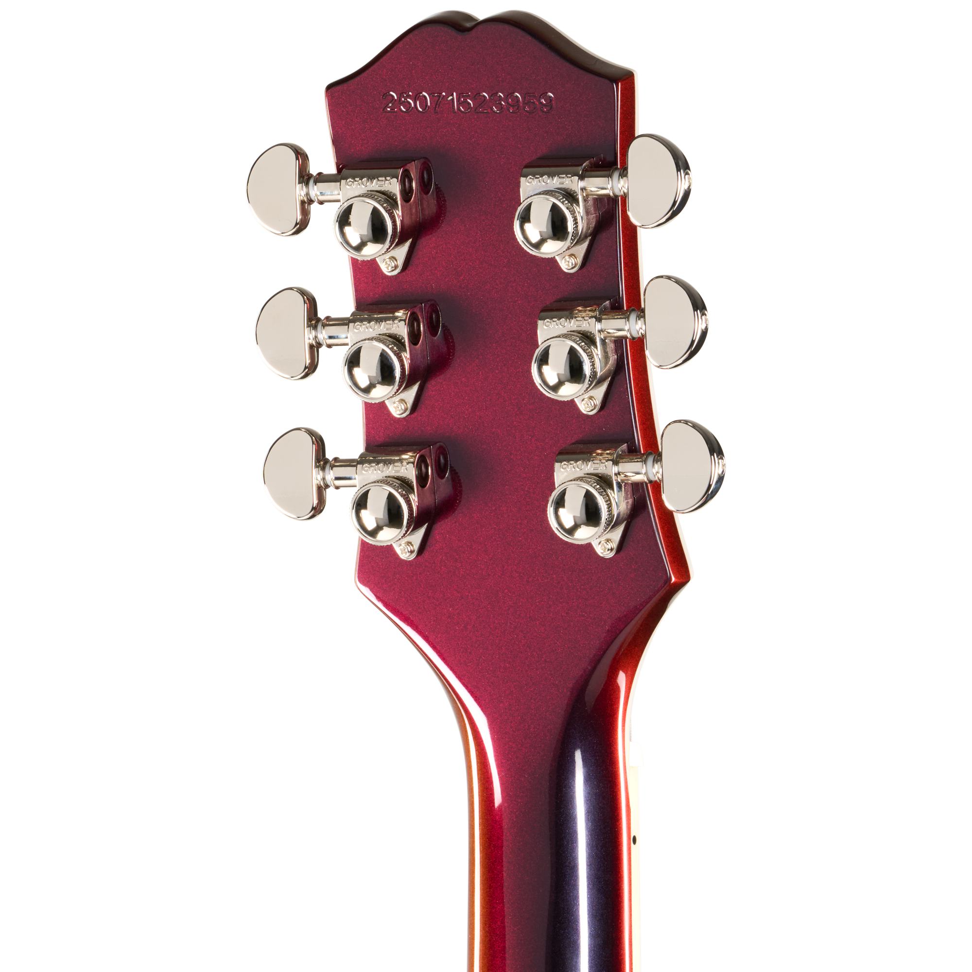 Gitarrenkopf, E-Gitarre, Burgunderrot, Sechs Mechaniken, Chrom-Hardware